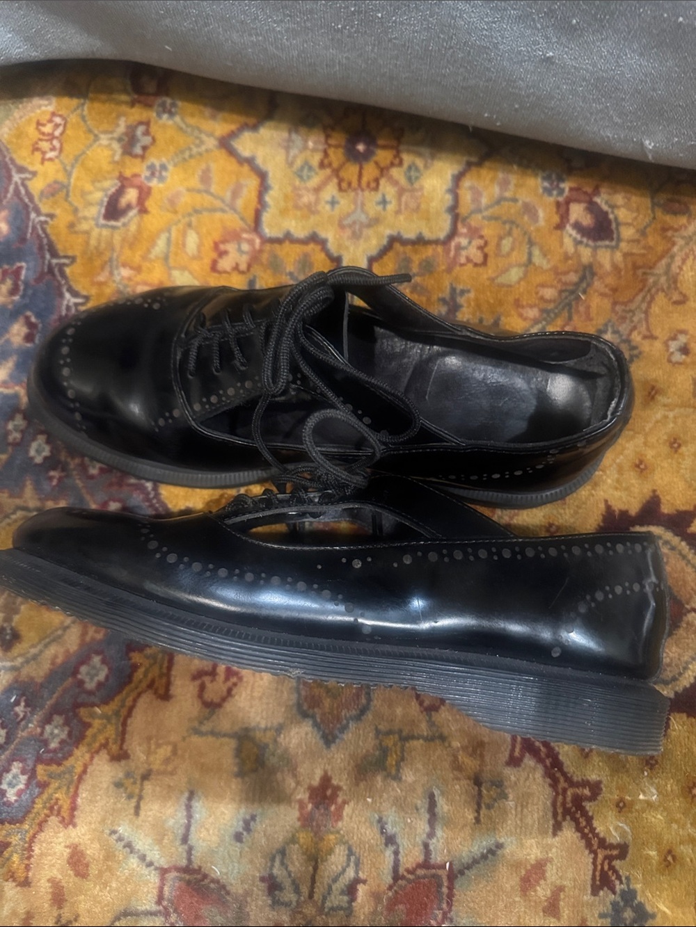 Dr. Martens Ruby Open Etched Brogue Shoe black size ladies 8